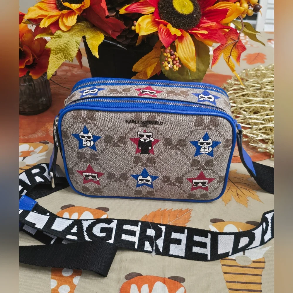 Karl Lagerfeld Star Pattern Crossbody Bag - Picture 7 of 7